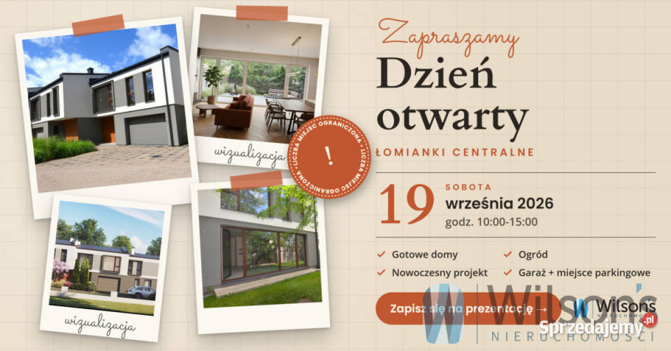 Dom szeregowy 14562 metry Łomianki Prochownia Rok budowy 2025