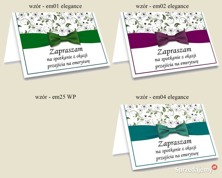 Zaproszenia ok EMERYTURY na spotkanie pożegnanie śląskie Dąbrowa Górnicza