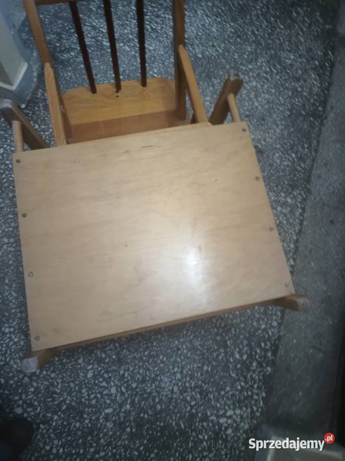 Krzesełko rozkładane drewniane dzecka Poznań