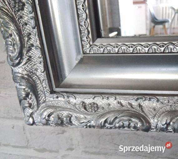 duże stylowe lustro srebrne prostokątne Lustra Oleśnica