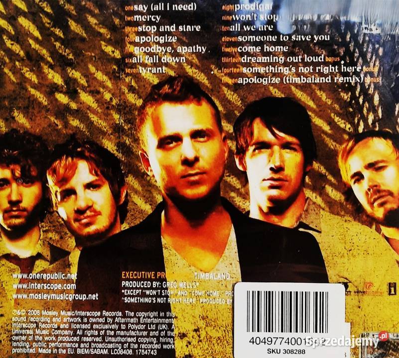 CD Nowa Album CD ONE REPUBLIC Album Dreaming Out zachodniopomorskie