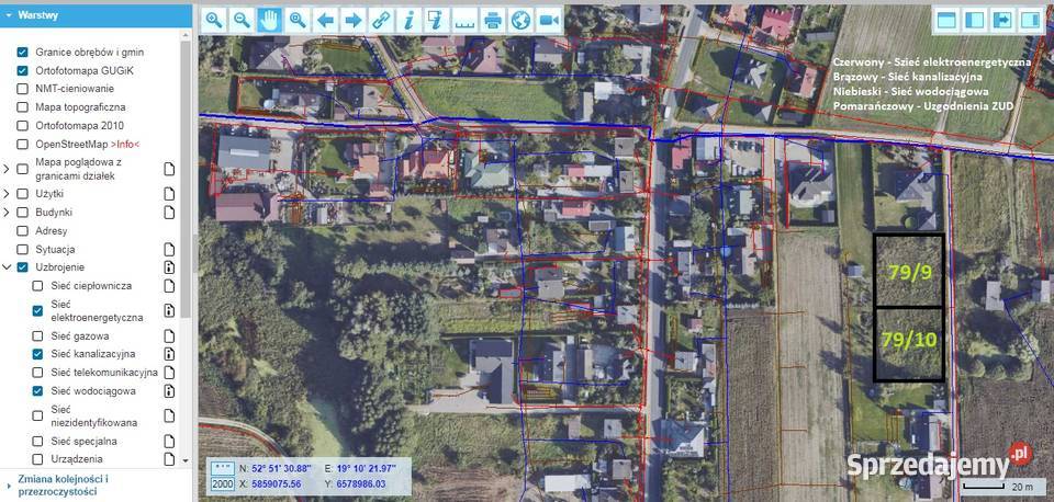 Działka budowlana 1300m2 WZ bezterminowe Media