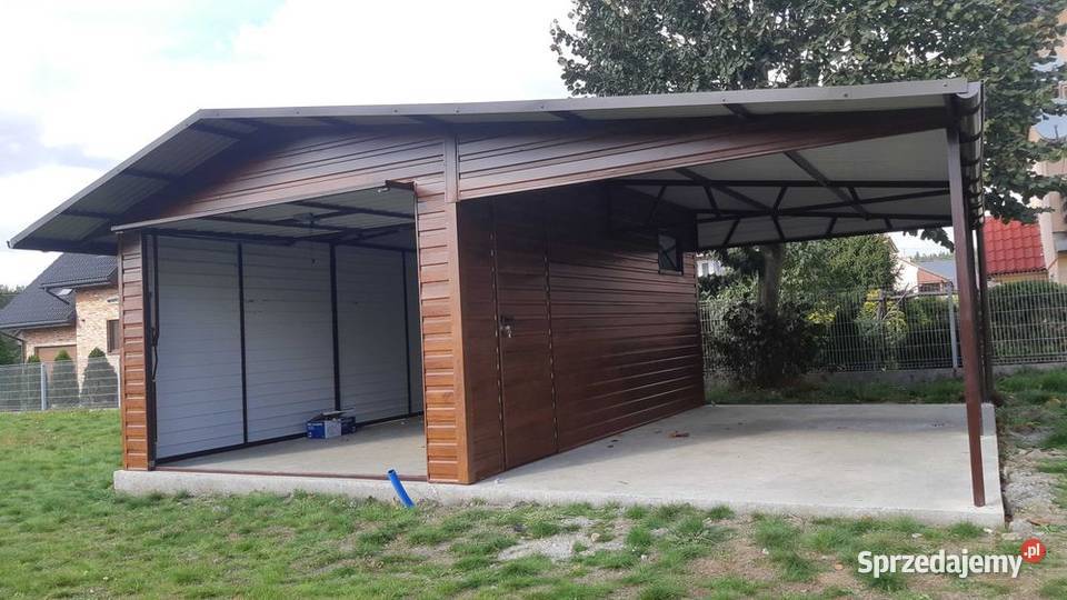 CARPORT WIATA OTWARTA Zadaszenie Garaż Blaszany Krosno