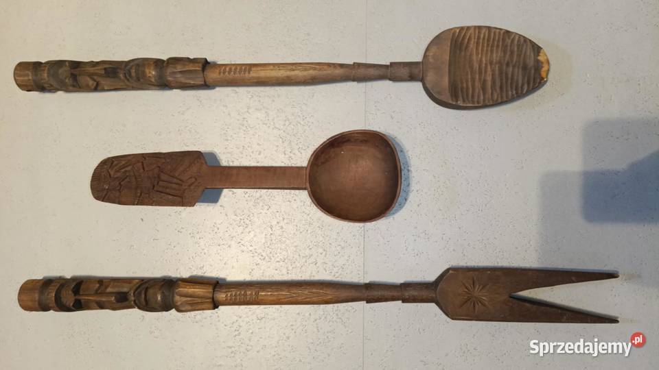 Stare Łyżki rzeźbione ozdobne śląskie Częstochowa sprzedam