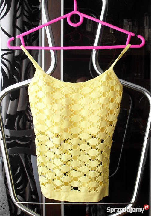NOWY ŻÓŁTY TOP NA RAMIĄCZKACH RLXL łódzkie Łódź