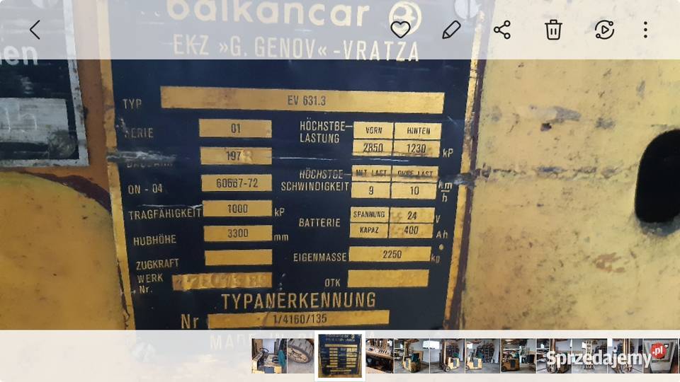 Wózek widłowy elektryczny widłak na baterie Wózki widłowe