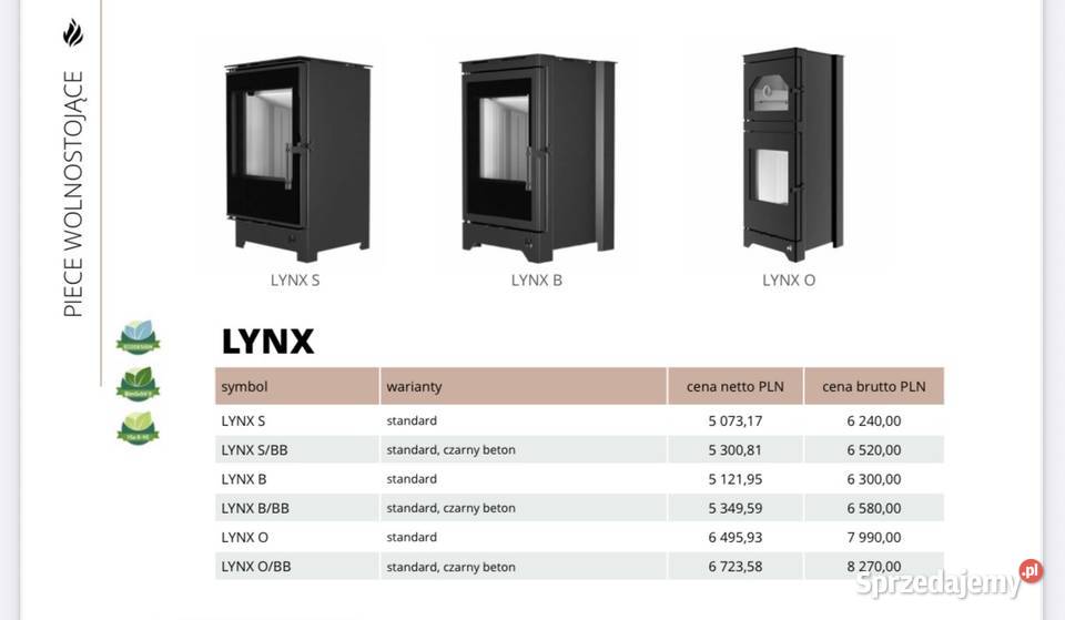 HITZE Kominek wolnostojący LYNX B sprzedam