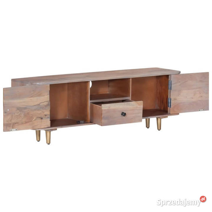 Szafka pod TV 118x30x40 lite drewno akacjowe RTV Warszawa