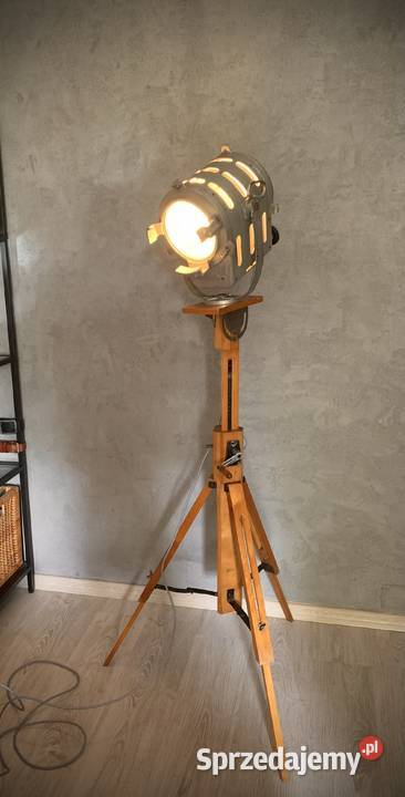 Lampa loft podłogowa filmowo teatralna Prl Poznań