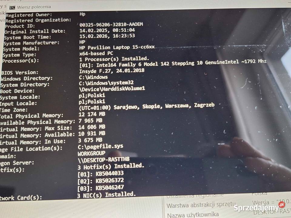 Laptop HP Pavilion ekran 15dotykowy dysk SSD Poznań