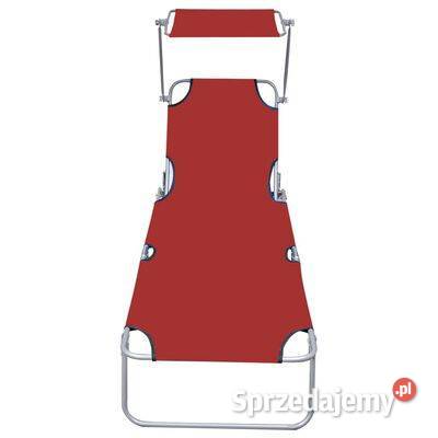 Składany leżak z zadaszeniem czerwony Warszawa