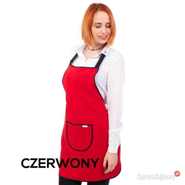Fartuch CZERWONY Piękny kolor Damski Uniwersalny wielkopolskie Poznań