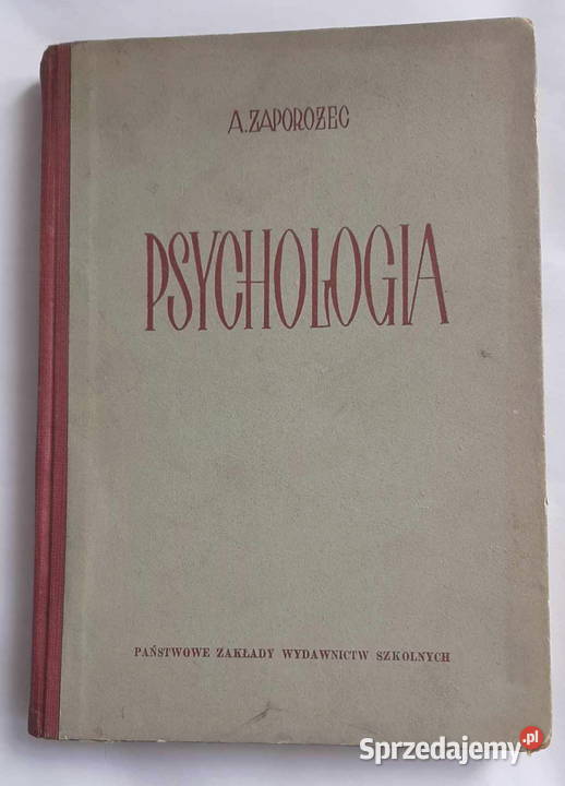 PSYCHOLOGIA A Zaporożec Wydawnictwo PZWS wydania Antykwariat Łódź