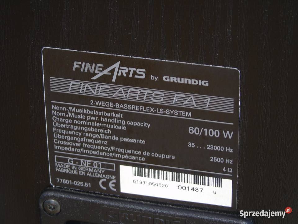 Kolumny Grundig Fine Arts F1 świetne stereo Jasło