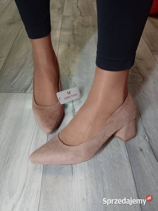 40 Jenny Fairy Beżowe czółenka wieczorowe NOWE brązowy/beżowy Kraków