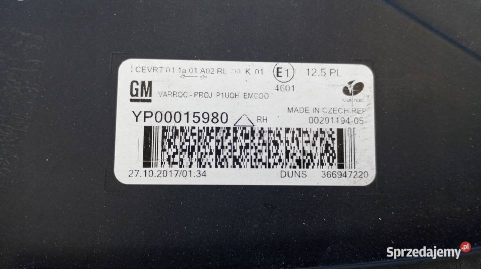 IGŁA LAMPA PRAWY PRZÓD FULL LED EU OPEL Nowy Tomyśl