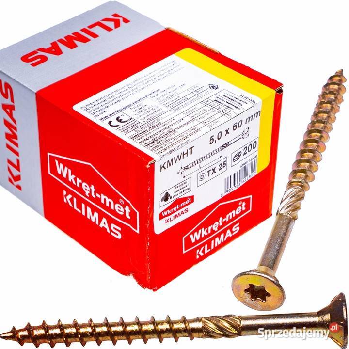 wkręty ciesielskie stożkowe 5x70 TORX lubuskie Gorzów Wielkopolski