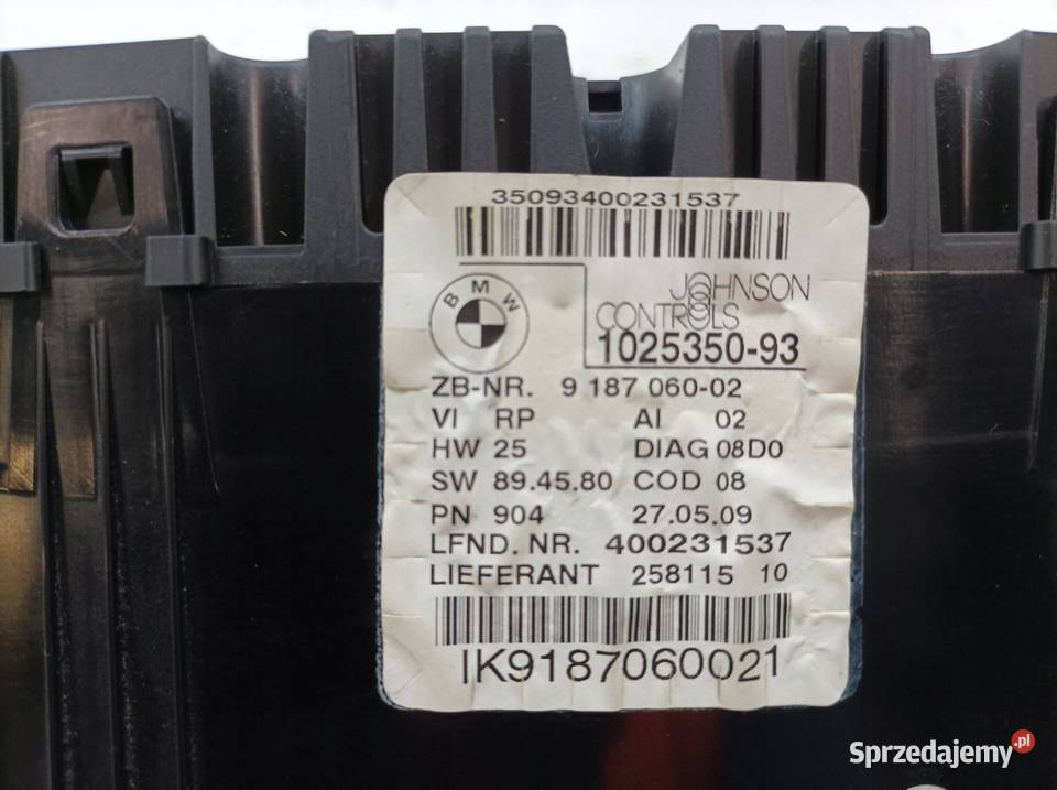 LICZNIK EU 1025350 Bmw Seria 3 V 20052012 E90