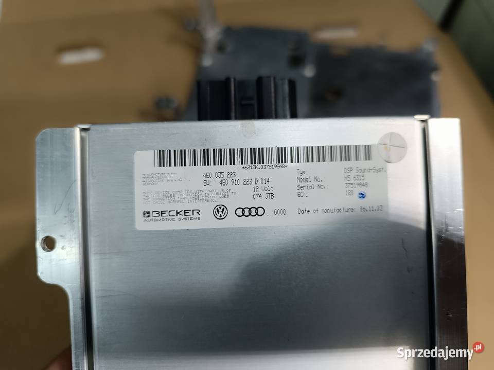 Wzmacniacz Audi A8 D3 4E0 035 223 4E0 910223 D śląskie Częstochowa