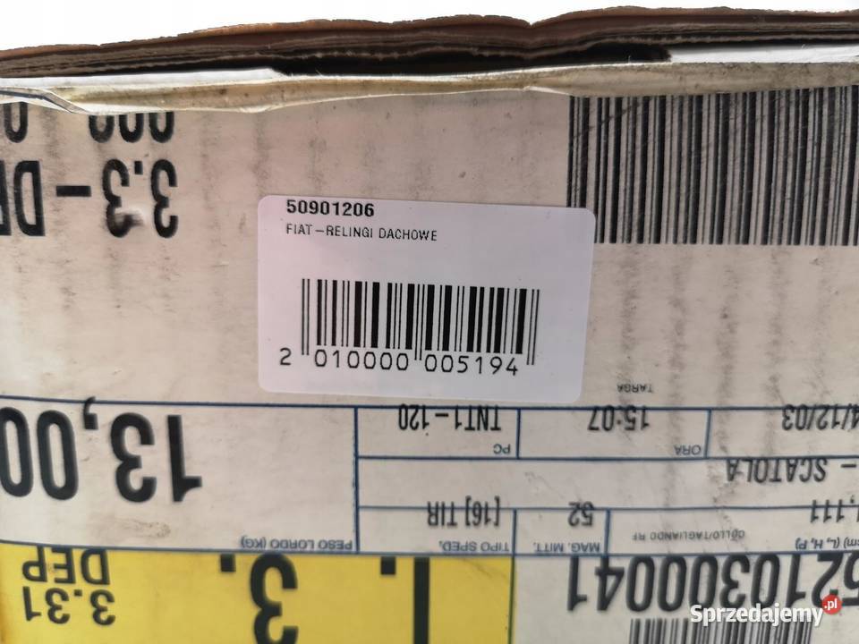 BAGAZNIK DACHOWY BELKI FIAT IDEA 20032012 NOWE