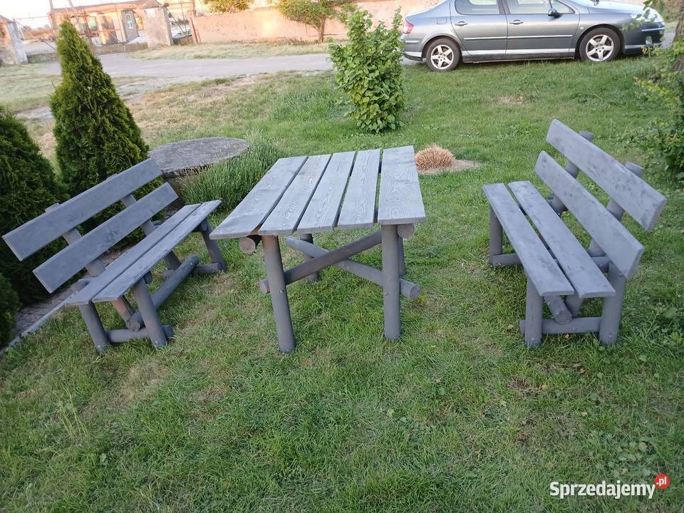 Ławki stolik ogrodowy zestaw Września