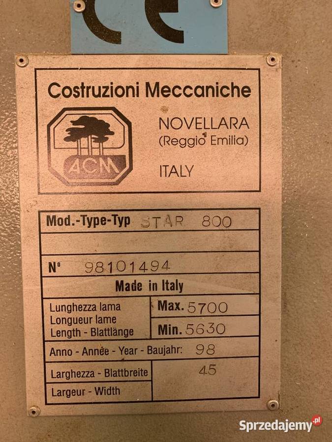 Piła taśmowa ACM 800 Pozostałe Wejherowo sprzedam