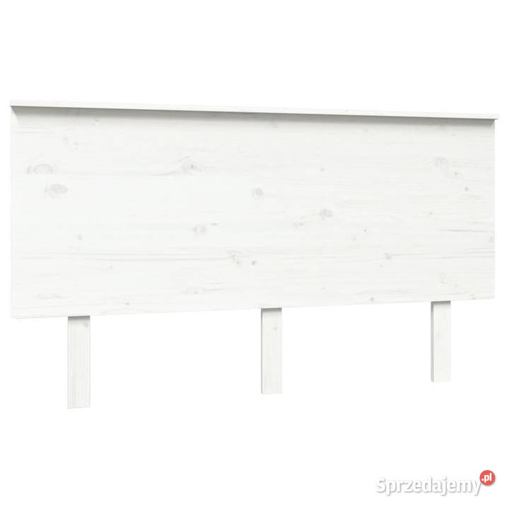 Wezgłowie łóżka białe 144x6x825 lite drewno Warszawa