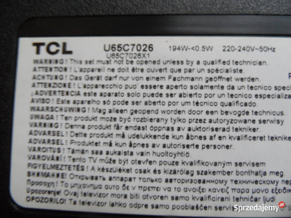 plyta glowna telewizora TCL U65C7026 Kielce