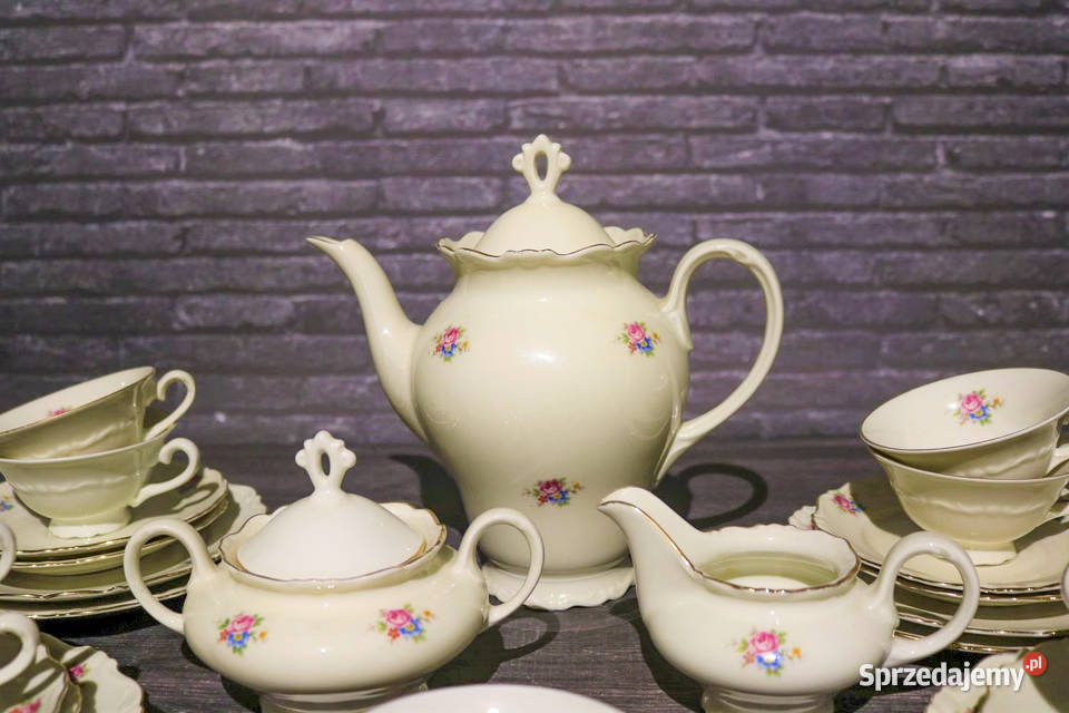 Elegancki serwis kawowy w klasycznym stylu małopolskie Olkusz