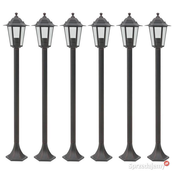vidaXL Lampy ogrodowe E27 aluminium 6 brązowe Warszawa sprzedam