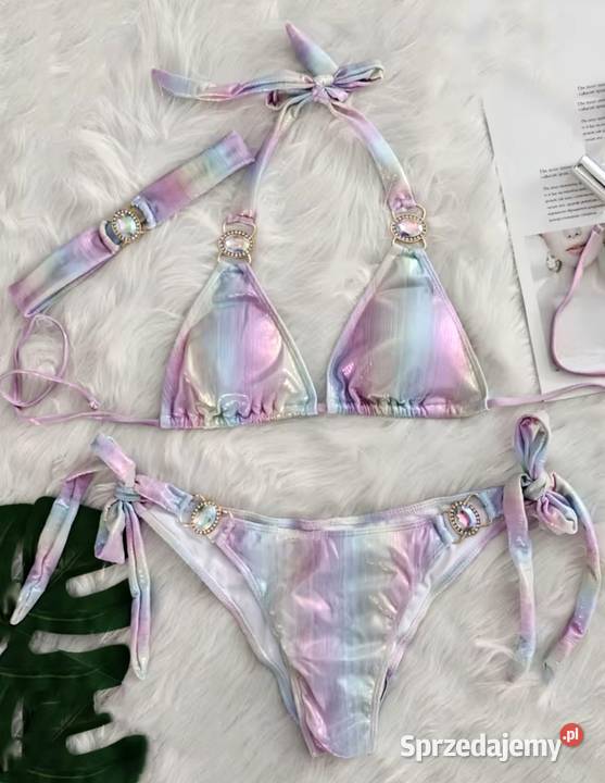 Bikini strój kąpielowy holo połysk cyrkonie dolnośląskie Kłodzko