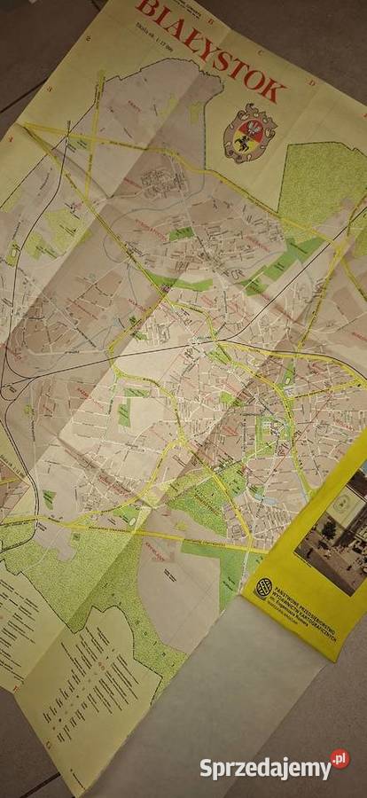 BIAŁYSTOK plan miasta 1988 niski nakład oryginał Łęczyca