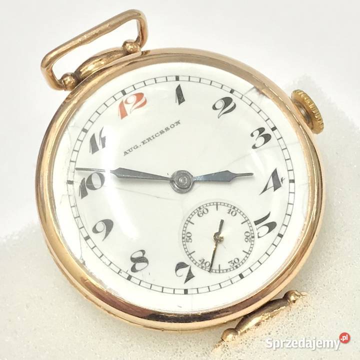 AUGUST ERICSSON Złoty zegarek 14K ANTYCZNY Warszawa