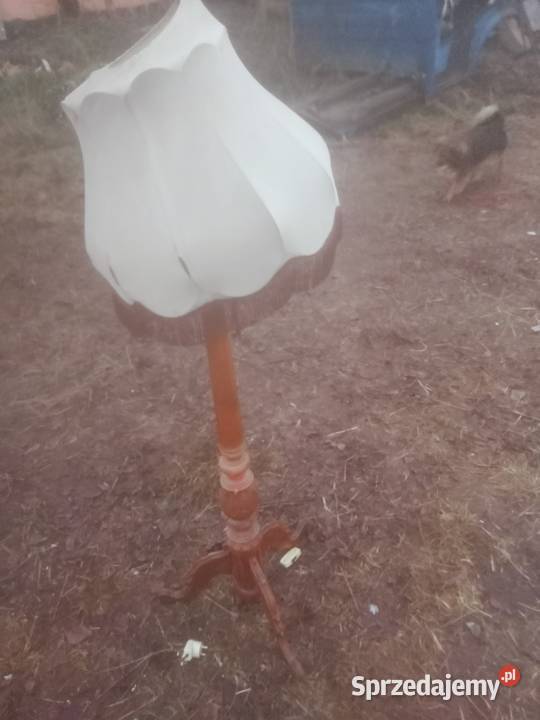Lampa stojąca nocna drewniana stylowa kultowa Czernikowo