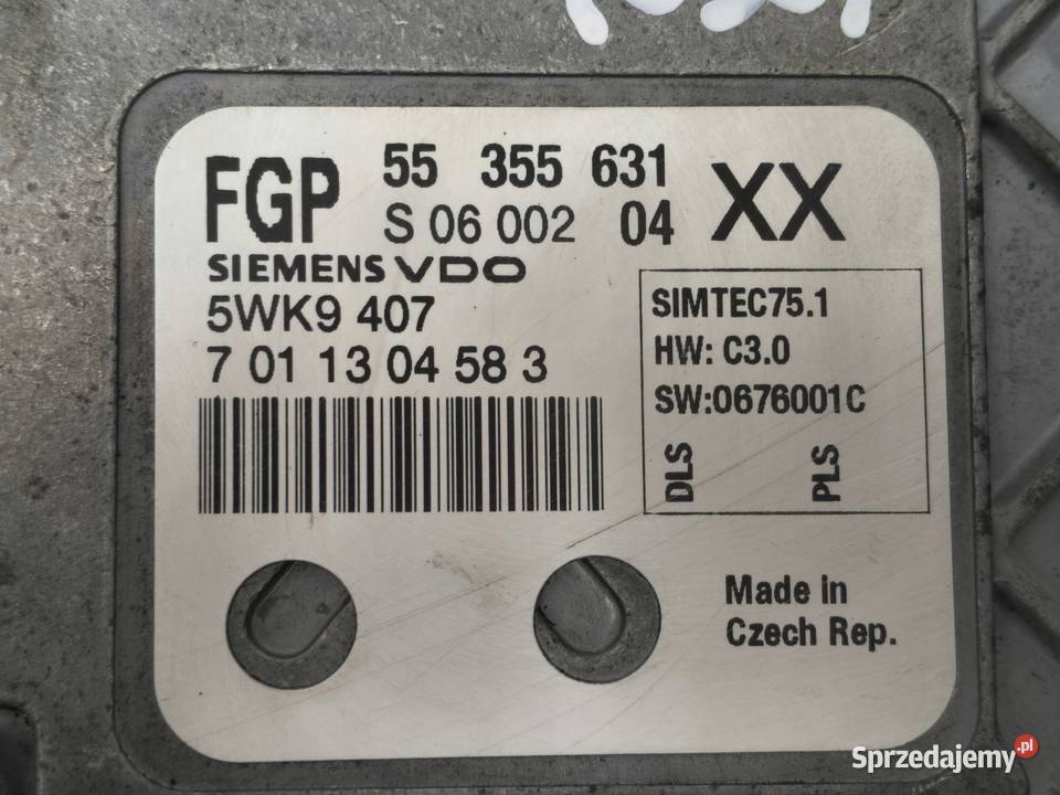 STEROWNIK SILNIKA Opel Vectra C 18 16V 55355631 Chełm