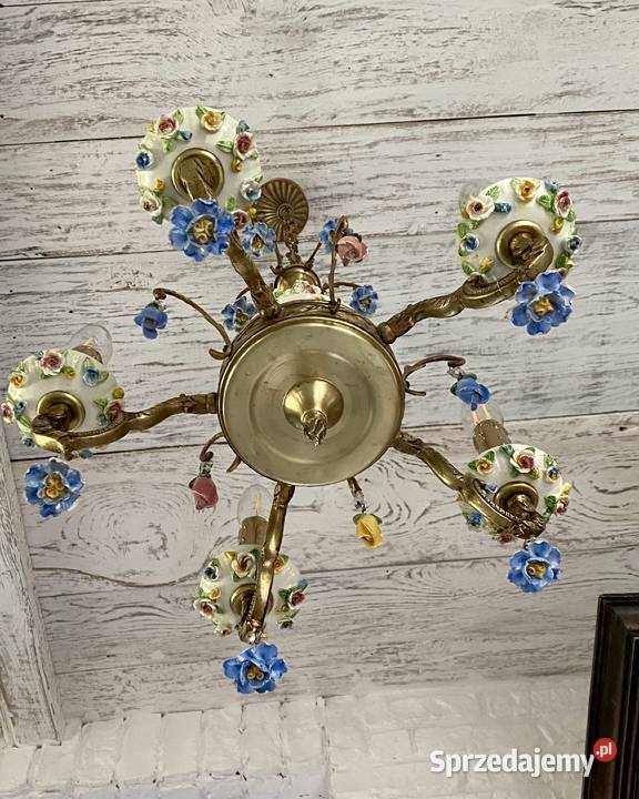 Francuski porcelanowy Żyrandol 24 Francja wielkopolskie sprzedam