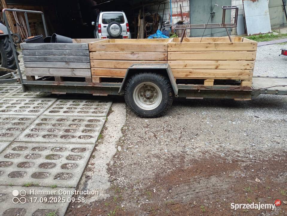 Przyczepa sadownicza na 3 skrzyniopalety Gierlachów sprzedam