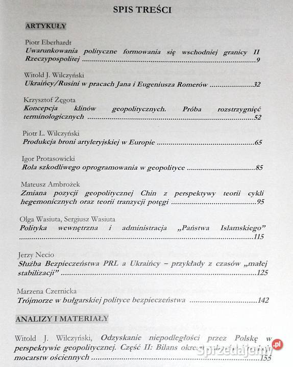 Przegląd Geopolityczny Tom 26 jesień 2018 Rok wydania 2018 lubelskie Chełm sprzedam