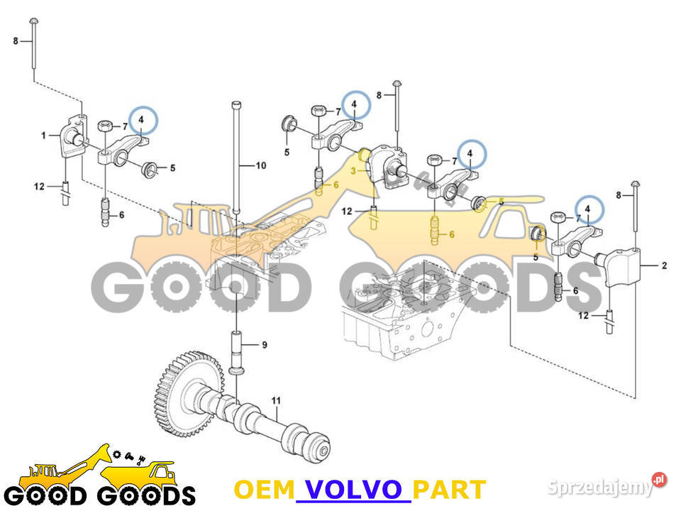VOLVO DŹWIGNIE ZAWOROWE 12 SZTUK 21448926 sprzedam