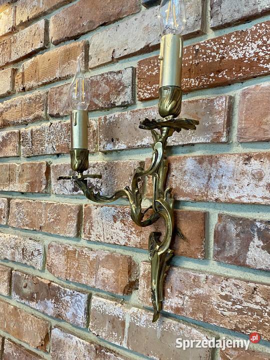 Francuski kinkiet mosiądz Antyk Warszawa