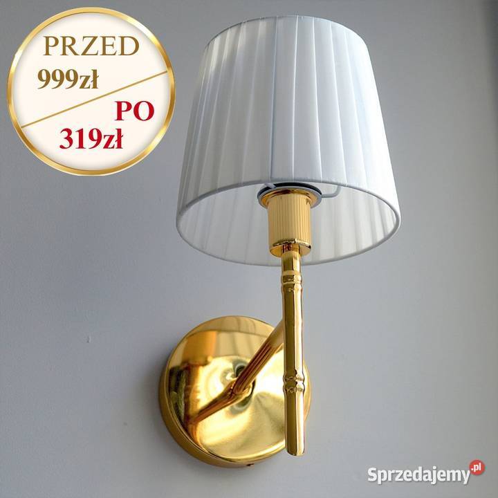 Kinkiet glamour złoty lampa ścienna do salonu Warszawa sprzedam