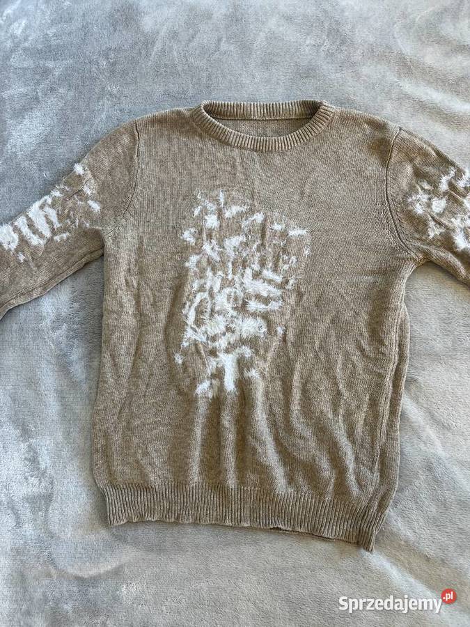 Sweter beżowy kremowy Rozmiar 36(S) Jasło