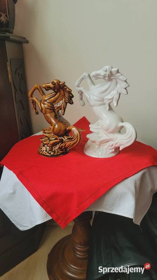 Konie porcelana PRL Lublin