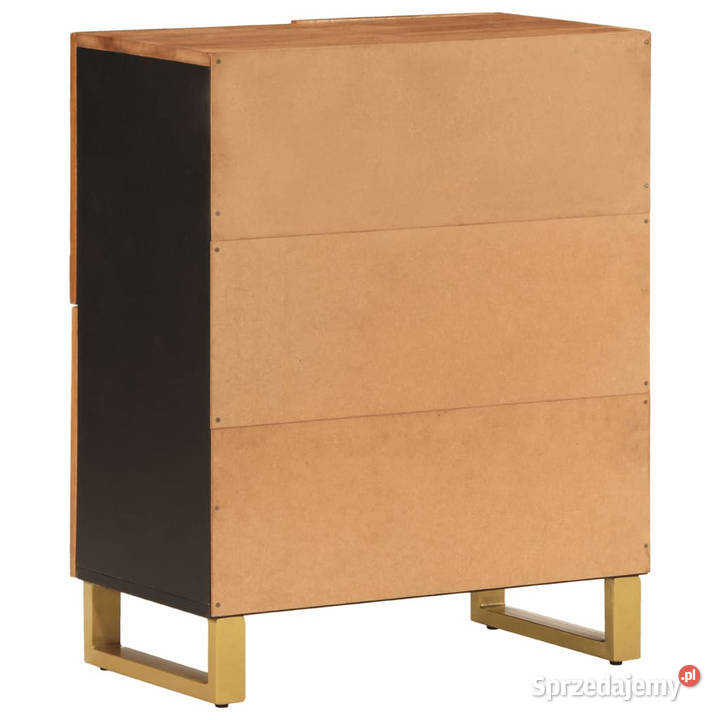 Szafka brązowoczarna 60x335x75 lite drewno mango