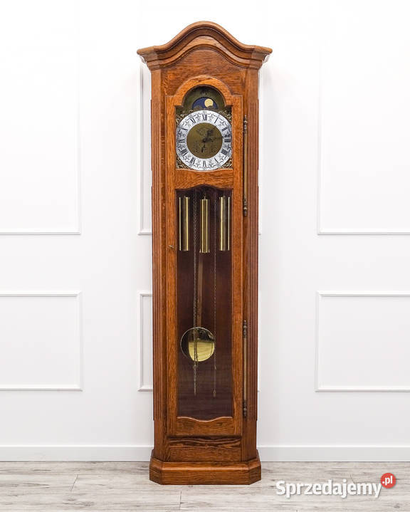 Holenderski Dębowy ZEGAR Stojący z Certyfikatem brązowy Kalisz