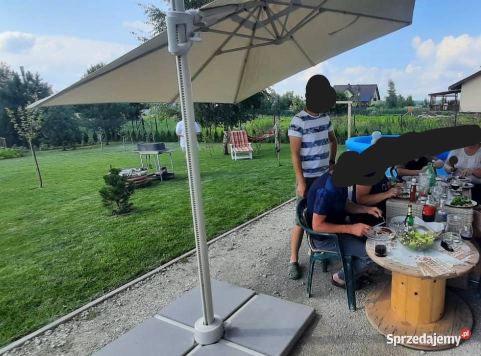parasol ogrodowy 3x3 m beżowy regulowany Wrocław sprzedam
