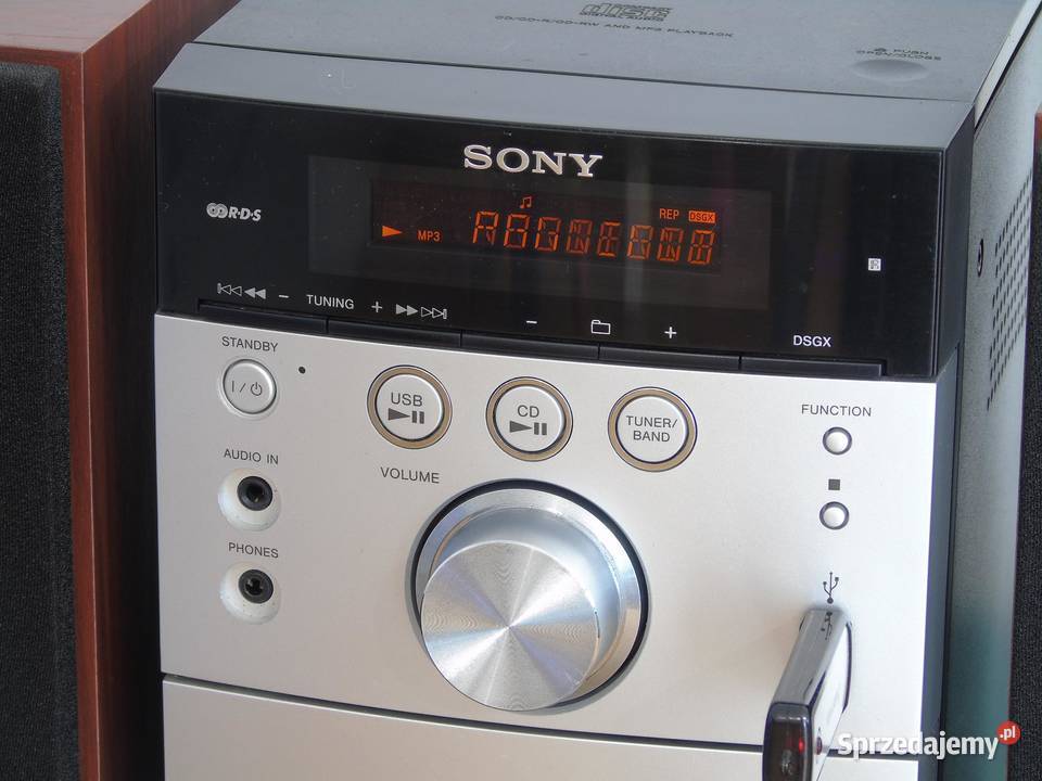 Wieża stereo Sony USB mp3 CD RDS AUX mag kolumny Jasło