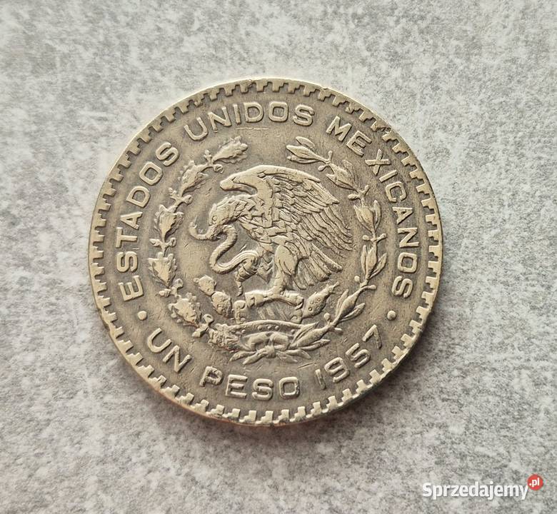 443 MEKSYK srebro 1 Peso 1957 r Wola Kruszyńska