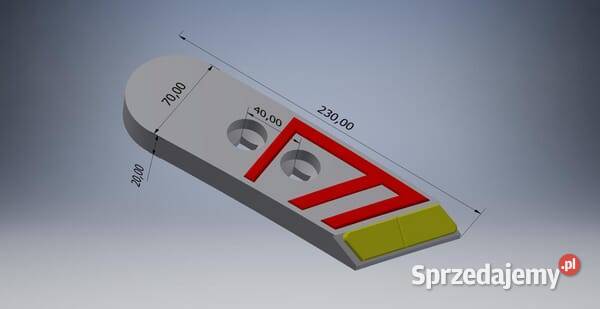 Dłuto lemiesza prawe z węglikiem spiekanym