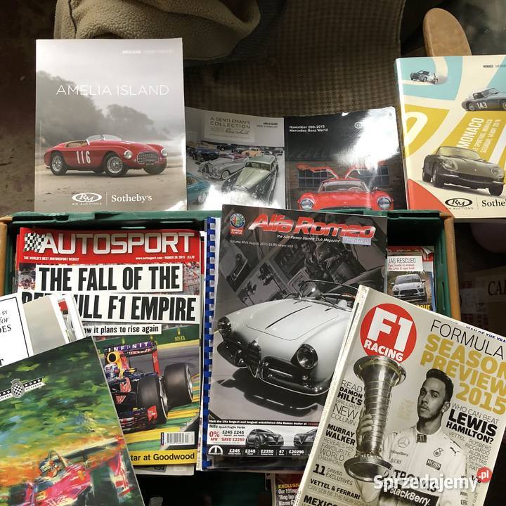 Czasopisma książki magazyny Ferrari MG Mercedes sprzedam